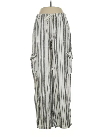 Pre-owned Roxy Linen Pants In Silver