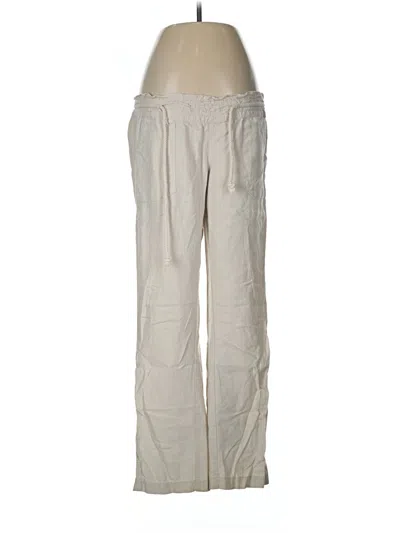 Pre-owned Roxy Linen Pants In Silver