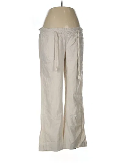 Pre-owned Roxy Linen Pants In Silver