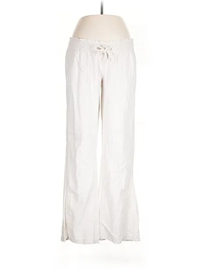Pre-owned Roxy Linen Pants In White