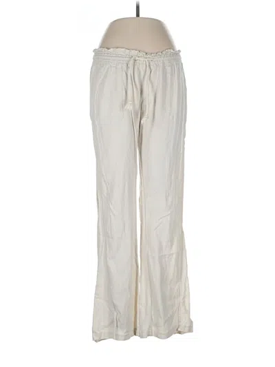 Pre-owned Roxy Linen Pants In White