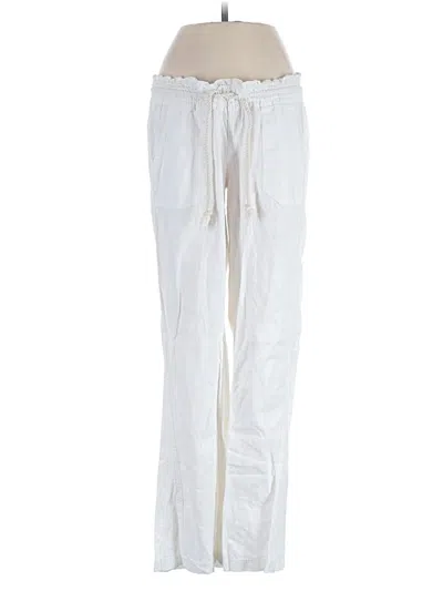 Pre-owned Roxy Linen Pants In White