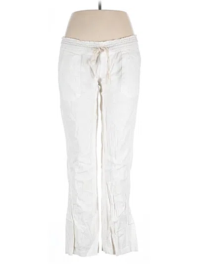 Pre-owned Roxy Linen Pants In White