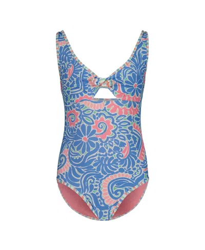 Roxy Little Girls' Cascais One Piece Swimsuit In Blue