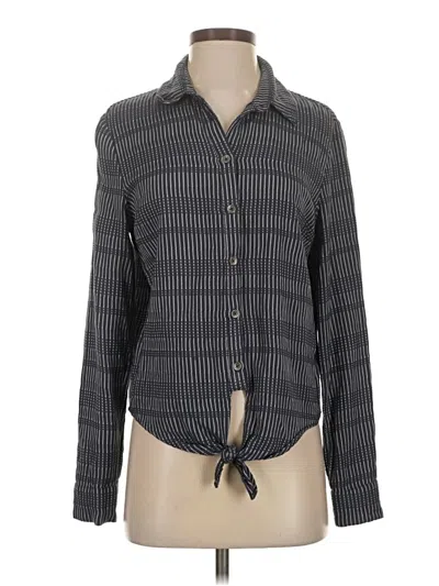 Pre-owned Roxy Long Sleeve Blouse In Gray