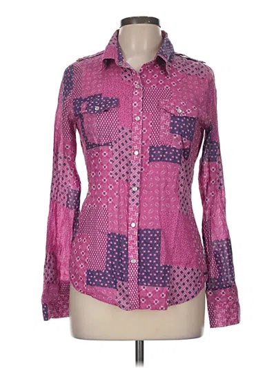Pre-owned Roxy Long Sleeve Blouse In Pink