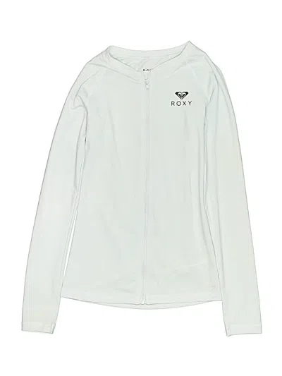 Pre-owned Roxy Kids' Long Sleeve T-shirt In White