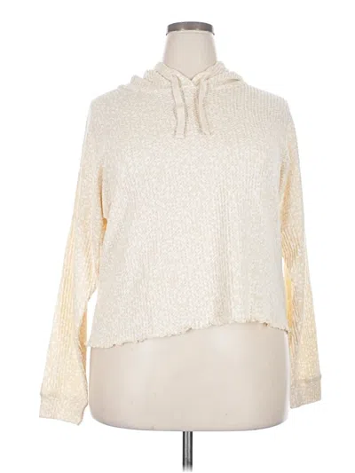Pre-owned Roxy Long Sleeve Top Ivory Cowl Neck Tops
