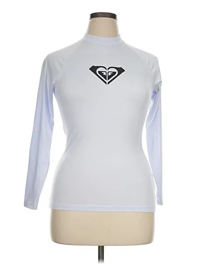 Pre-owned Roxy Long Sleeve Top Silver Turtleneck Tops