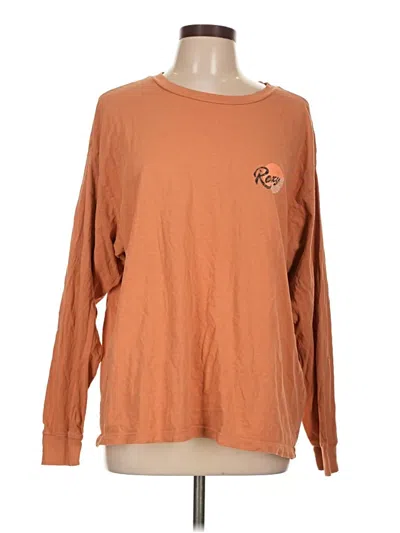 Pre-owned Roxy Long Sleeve T-shirt In Brown