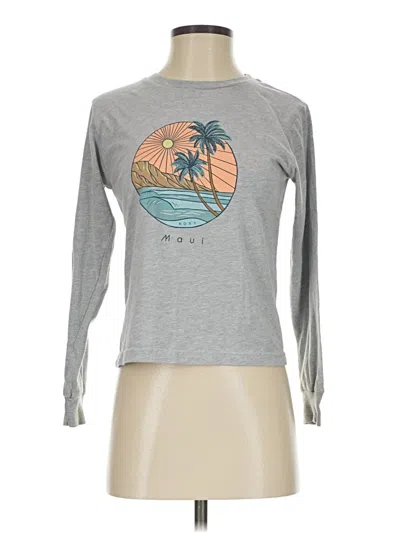 Pre-owned Roxy Long Sleeve T-shirt In Gray