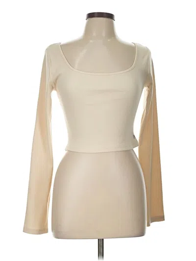 Pre-owned Roxy Long Sleeve T-shirt In Ivory