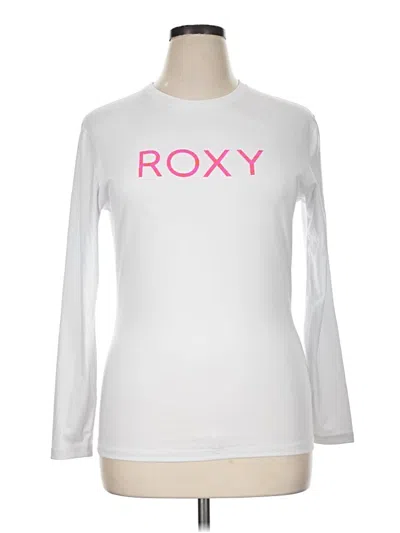 Pre-owned Roxy Long Sleeve T-shirt In Ivory