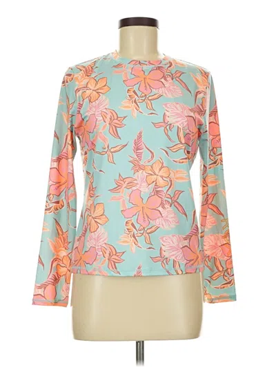 Pre-owned Roxy Long Sleeve T-shirt In Teal