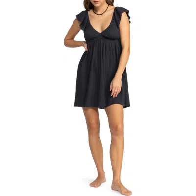 Roxy Luna Crinkle Gauze Minidress