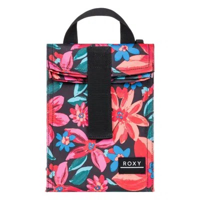 Roxy Lunch Hour Cooler Bag In Anthracite Floral Fiesta