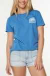 Roxy Made Of Sunshine Relaxed Fit Cotton Graphic T-shirt In Blue