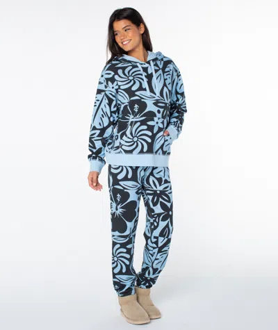 Roxy Maile Printed Hoodie In Blue