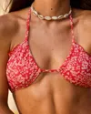 Roxy Margarita Bandeau Bikini Top In Pink In Pink