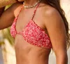 Roxy Margarita Bandeau In Red In Red