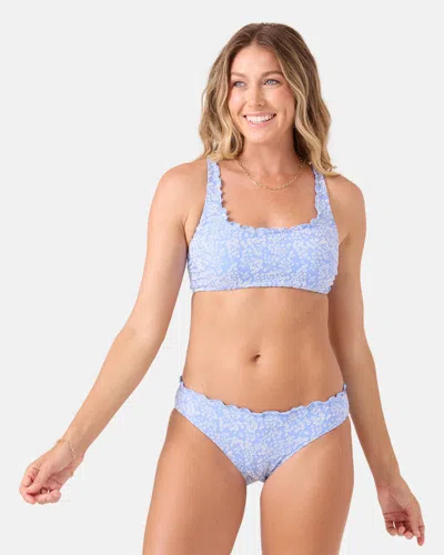 Roxy Margarita Scoop Bralette Bikini Top In Blue