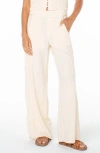 Roxy Maui Sessions Wide Leg Cotton Pants In Parchment