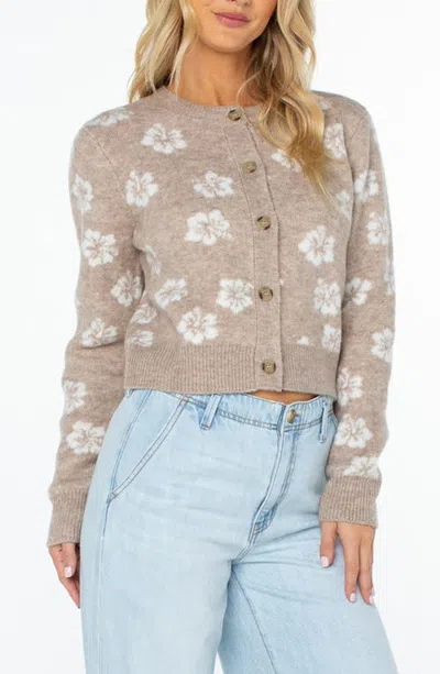 Roxy Meadow Cardigan In Doeskin
