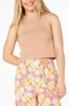 Roxy Meant To Be Whipstitch Trim Crop Tank