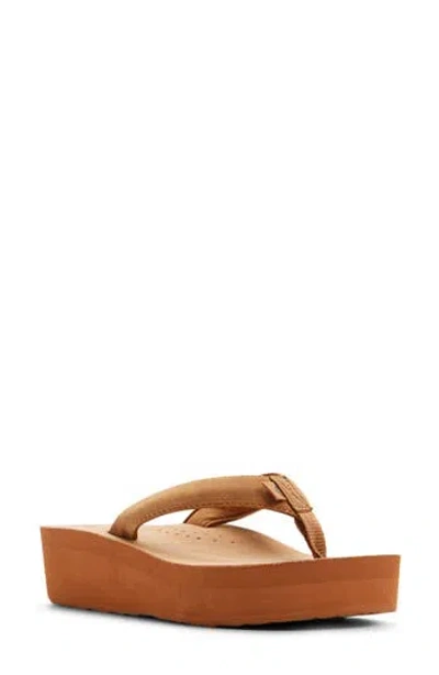 Roxy Melinda Platform Flip Flop In Brown