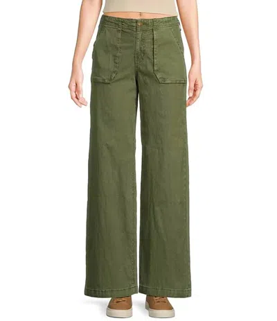 Roxy Mid Rise Neddy Pant In Dark Green