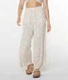 Roxy Midnight Avenue Wide Leg Pants In Neutral