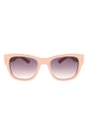 Roxy Midsize 52mm Square Sunglasses In Cream/mauve