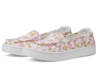 Roxy Minnow Plus Arjs600548 Shoes Women's White Floral Slip On Sneaker Jobb1380