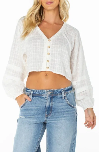 Roxy Monterey Eyelet Cotton Top In White