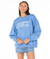 Roxy Morning Hike Oversize Logo Graphic Sweatshirt In Blue