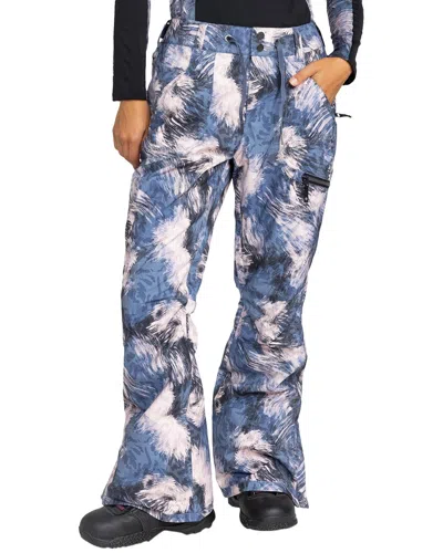 Roxy Nadia Printed Snow Pant In Blue