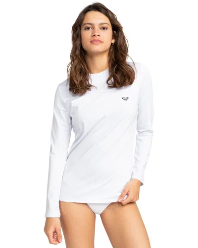Roxy New Enjoy Waves Long Sleeve Lycra Rashguard In White
