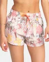 Roxy New Fashion Boardshort In Wbk6-white Viva La Vida