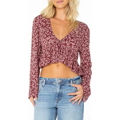 ROXY ROXY NIGHT SKY FLORAL CROP TOP