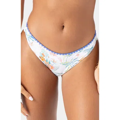Roxy North Shore Hipster Shirred Back Bikini Bottoms In Multi