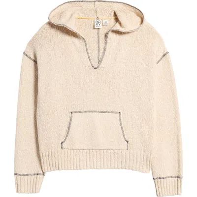 Roxy Oasis Discovery Sweater Hoodie In Parchment