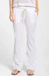 Roxy Oceanside Drawstring Pants In Sea Salt