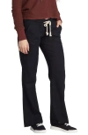 Roxy Juniors' Oceanside Wide-leg Drawstring Pants In True Black