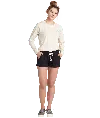 Roxy Oceanside Cotton Drawstring Shorts In Black
