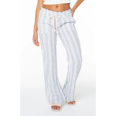 ROXY ROXY OCEANSIDE STRIPE LINEN BLEND PANTS