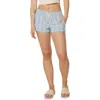 Roxy Oceanside Stripe Linen Blend Shorts In Riviera Solid