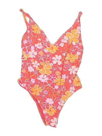 Pre-owned Roxy One Piece Swimsuit In Pink