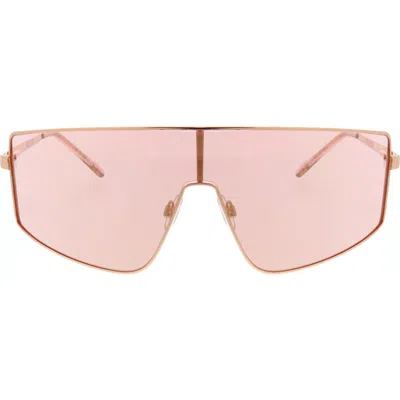 Roxy Oversize 140mm Gradient Shield Sunglasses In Gold