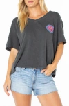 Roxy Oversize Graphic T-shirt In Gray