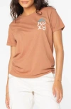 Roxy Painted Surf Graphic T-shirt In Brown